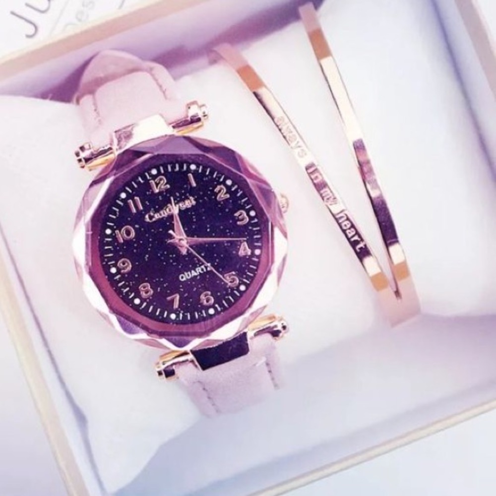 Grey Women's Watches Fashion Starry Sky Quartz - Picture 4 of 5